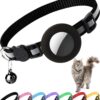 Airtag Cat Collar Breakaway, Reflective Kitten Collar with Apple Air Tag Holder and Bell for Girl Boy Cats